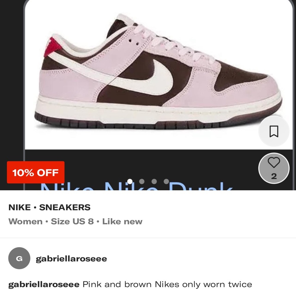 Nike Women's Pink and Brown Sneakers